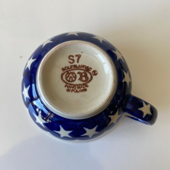 Boleslawiec Polish Pottery Stars and Stripes Teacup Vintage Collectible - Picture 2 of 7